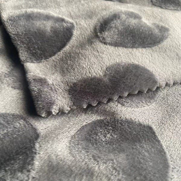 Embossed Velvet Fabric With Heart